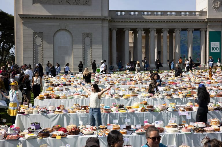 Photo of a cake picnic by Laura Morton for the NYT.