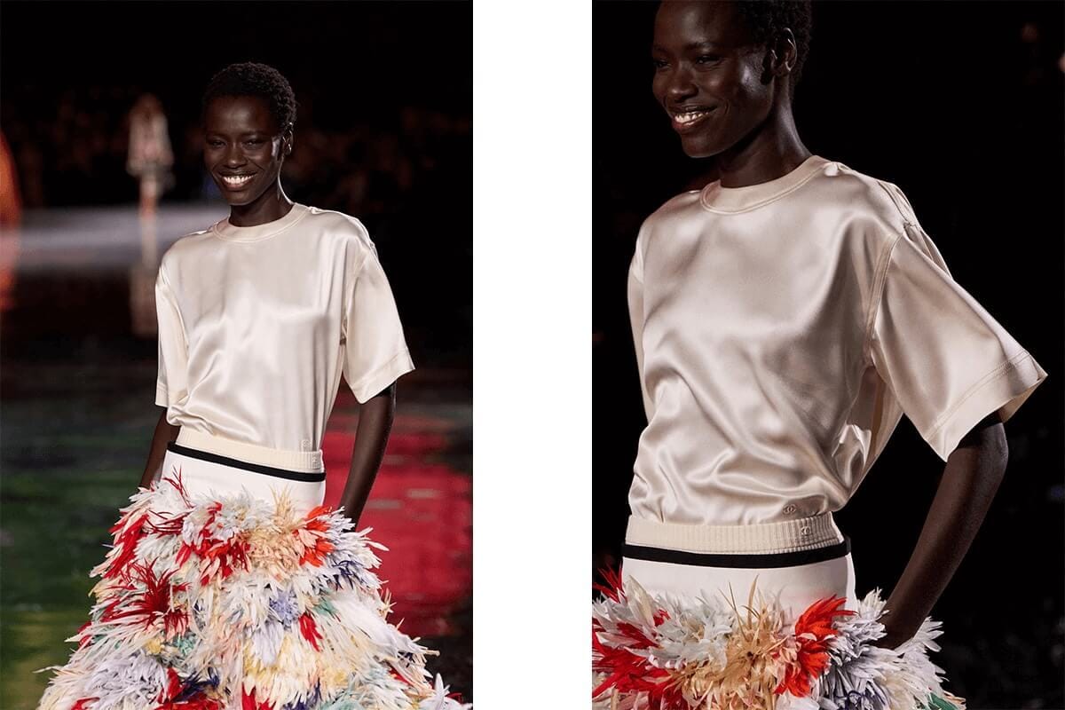 Photo of model Awar Odhiang for Chanel